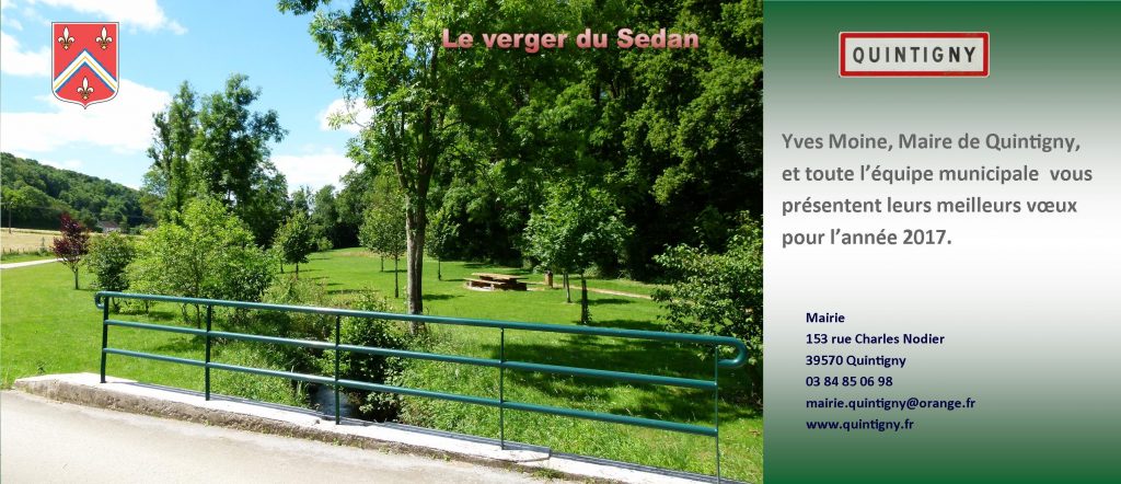 Monsieur le maire et toute l'équipe municipale vous présentent leur meilleurs voeux pour l'année 2017.
