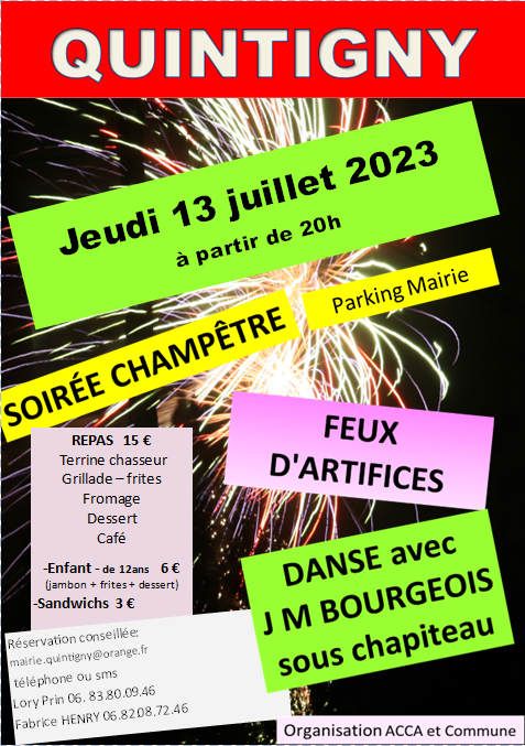 Soirée champêtre du 13 juillet